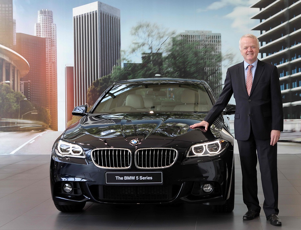 Mr. Philipp von Sahr, President, BMW Group India with the new BMW 5 Series