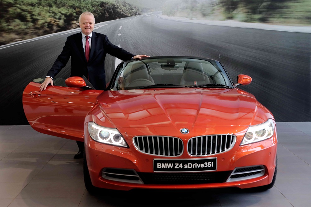 Mr. Philipp von Sahr, President, BMW Group India with the new BMW Z4 a