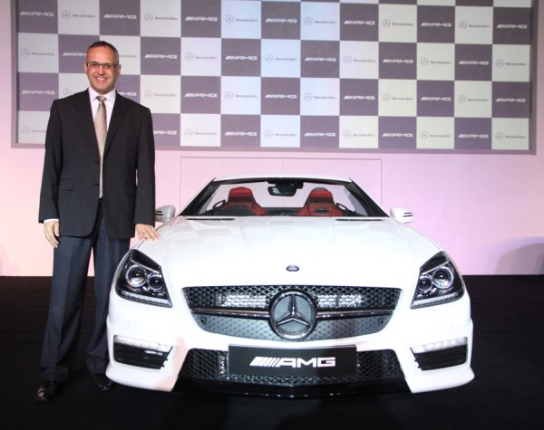 Mr. Eberhard Kern_ Managing Director and CEO Mercedes-Benz India at the launchof SLK 55 AMG