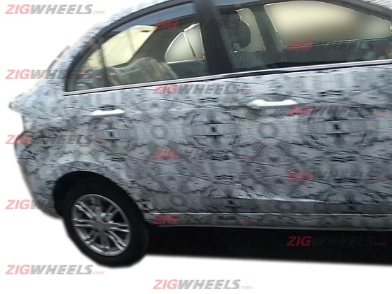 2014 Tata Manza CS side rear Spy image