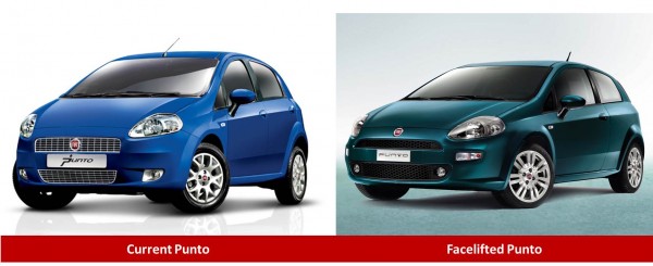 Fiat Punto comparison front