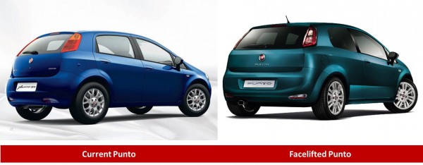 Fiat Punto comparison rear