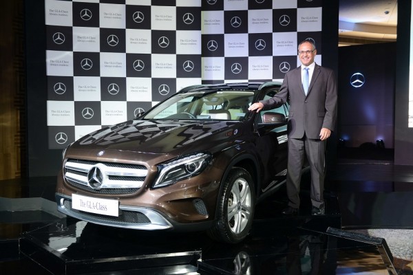 Mr. Eberhard Kern, Managing Director & CEO, Mercedes-Benz India with newly launched GLA-Class