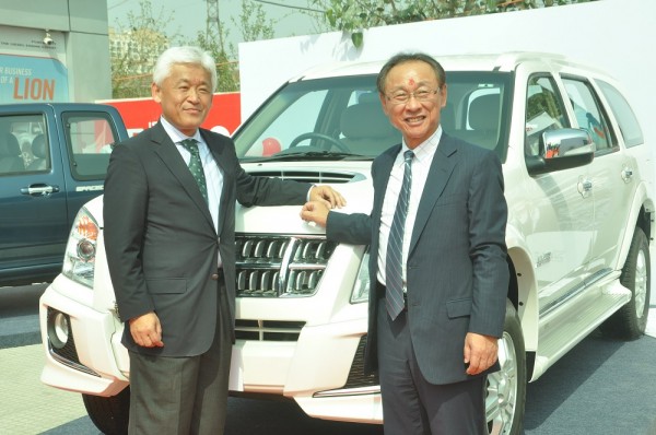 Mr Takashi Kikuchi, MD & Mr Shigeru Wakavayashi, DMD, ISUZU Motors India launching MU 7 for the Haryana market, Isuzu Gurgoan