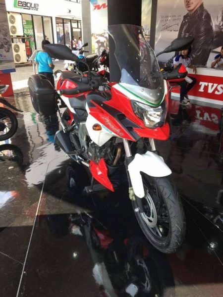 Tvs Apache 200 Adventure Tourer Spotted In Indonesia