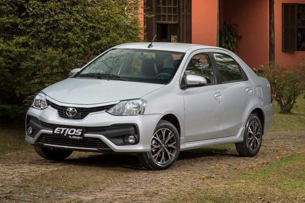 India-bound-Toyota-Etios-Platinum-facelift-front-quarter-revealed-in-Brazil