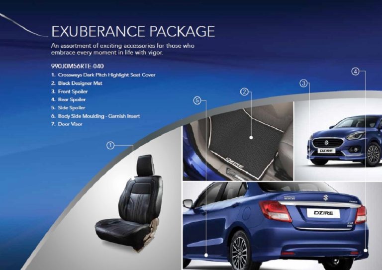 Maruti Suzuki New Dzire accessories