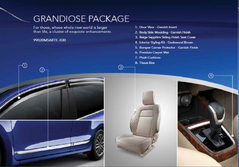 Maruti Suzuki New Dzire accessories