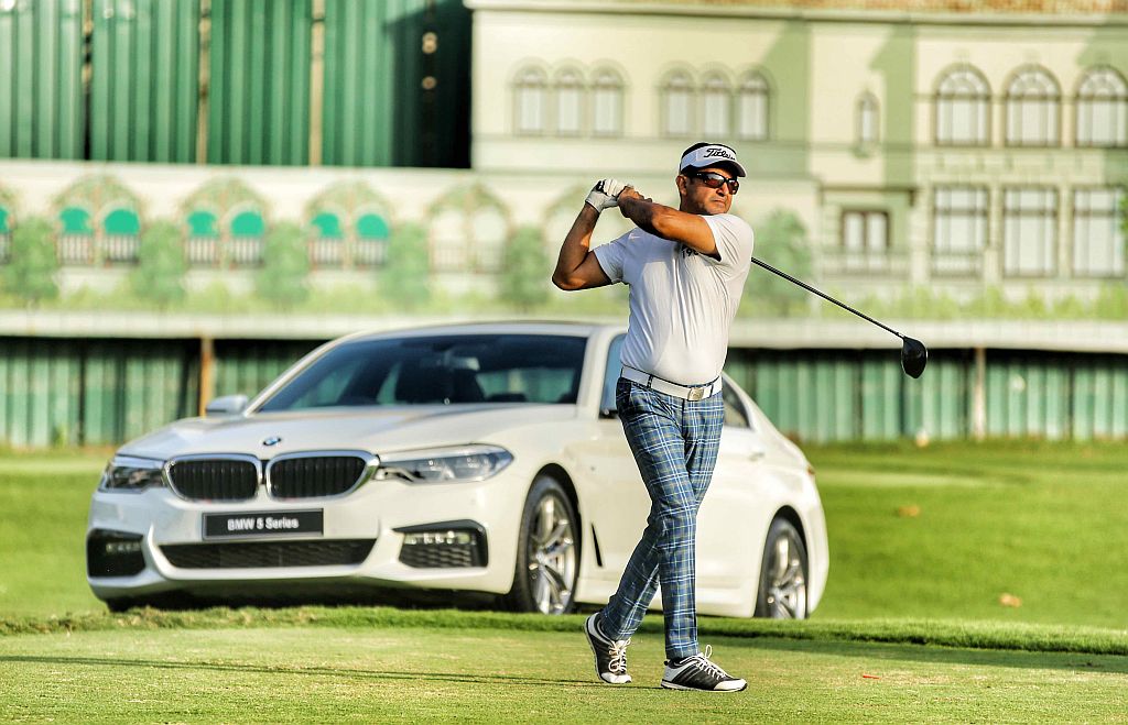 03 Golfer in action at BMW Golf Cup International in Ahmedabad