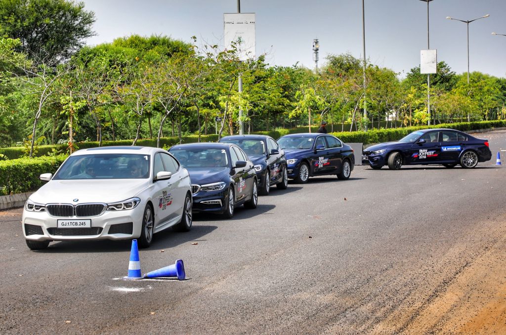 BMW sedans in action at BMW JOYFEST in Ahmedabad