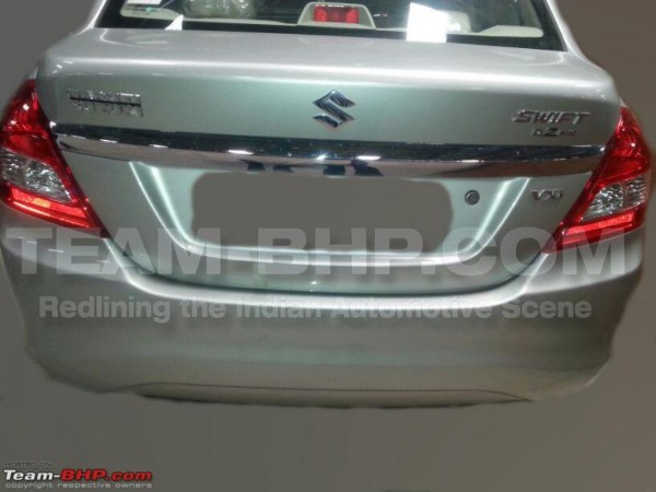 Maruti Suzuki Dzire facelift spy pics rear