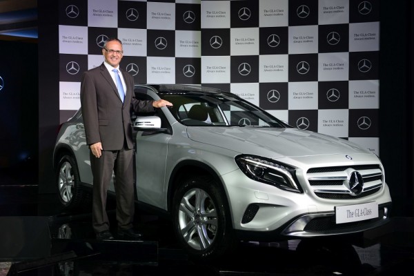 Mr. Eberhard Kern, Managing Director & CEO, Mercedes-Benz India with newly launched GLA-Class 3