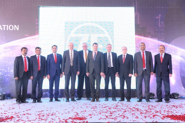 ZF Plant inauguration - 3rd from L - Mr. Piyush Munot, MD, ZF INDIA, nxt Wilhelm Rehm, Member of the Board of Management of ZF Friedrichshafen AG, nxt Rudy Von Meister, ZF President APAC
