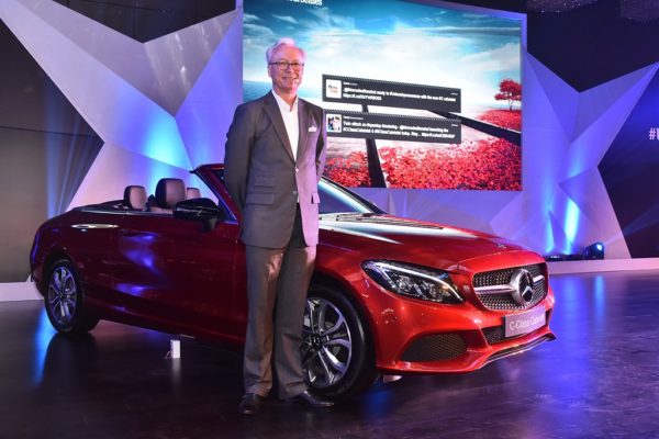 Mr. Roland Folger, Managing Director & CEO, Mercedes-Benz India at the launch of Mercedes C-Class Cabriolet in Delhi