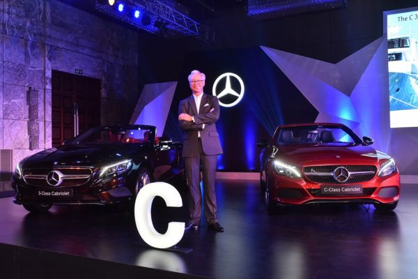Mr. Roland Folger, Managing Director & CEO, Mercedes-Benz India at the launch of Mercedes S-Class and C-Class Cabriolet in Delhi